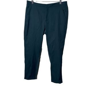 Lululemon Travel Pants Reflective Flap Pocket Stretch Teal Green Womens 10